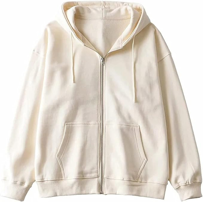 Women's Full-Zip Fleece Hoodie Drawstring Hood Casual Women Hoodies | Amazon (US)