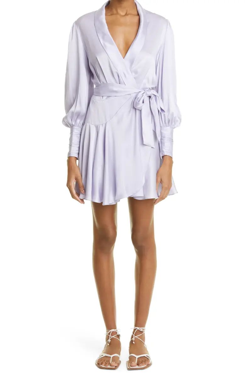 Zimmerman Long Sleeve Silk Wrap MinidressZIMMERMANN | Nordstrom