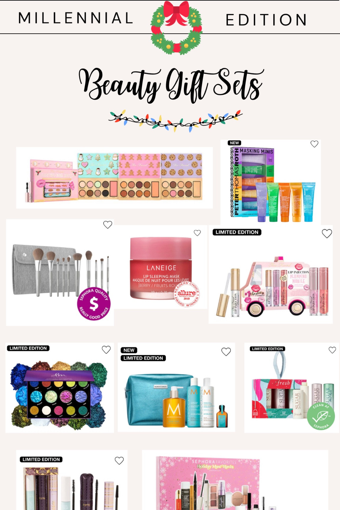 What to get your favorite millennials this holiday season?

Beauty GIFT SETS are always a winner for everyone on your list, with extra products and holiday price savings!

Beauty gift sets by Sephora.

#beauty #beautygiftsets #giftsets #makeupgiftsets #holidaygiftsets #millennialgifts #millennialgiftguide #sephora 

#LTKbeauty #LTKHoliday #LTKGiftGuide