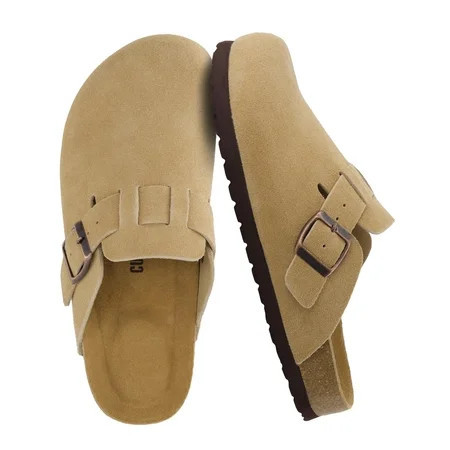 Cushionaire Hana - Genuine Leather Suede Classic Clog Womens Shoes - Slip On Mule Comfortable Shoes for Women | Walmart (US)