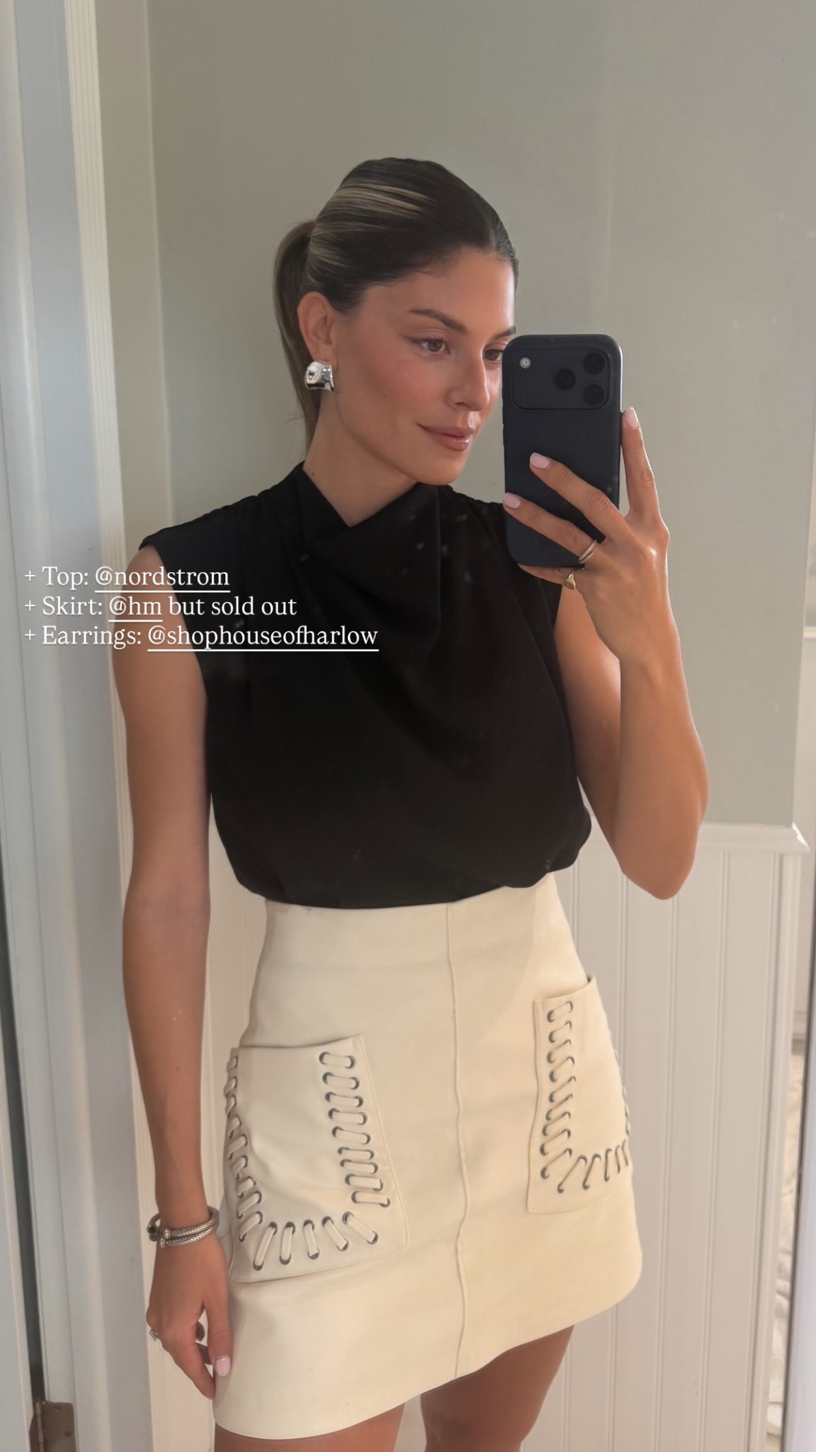 Easy outfit formula to recreate for a night out, date night, or work. 

I found this blouse in store at Nordstrom but it’s not available online anymore so linked similar options. 

My skirt is from HM from last year so I also linked some other options to recreate this same look.

#LTKootd #LTKWorkwear #LTKgrwm
