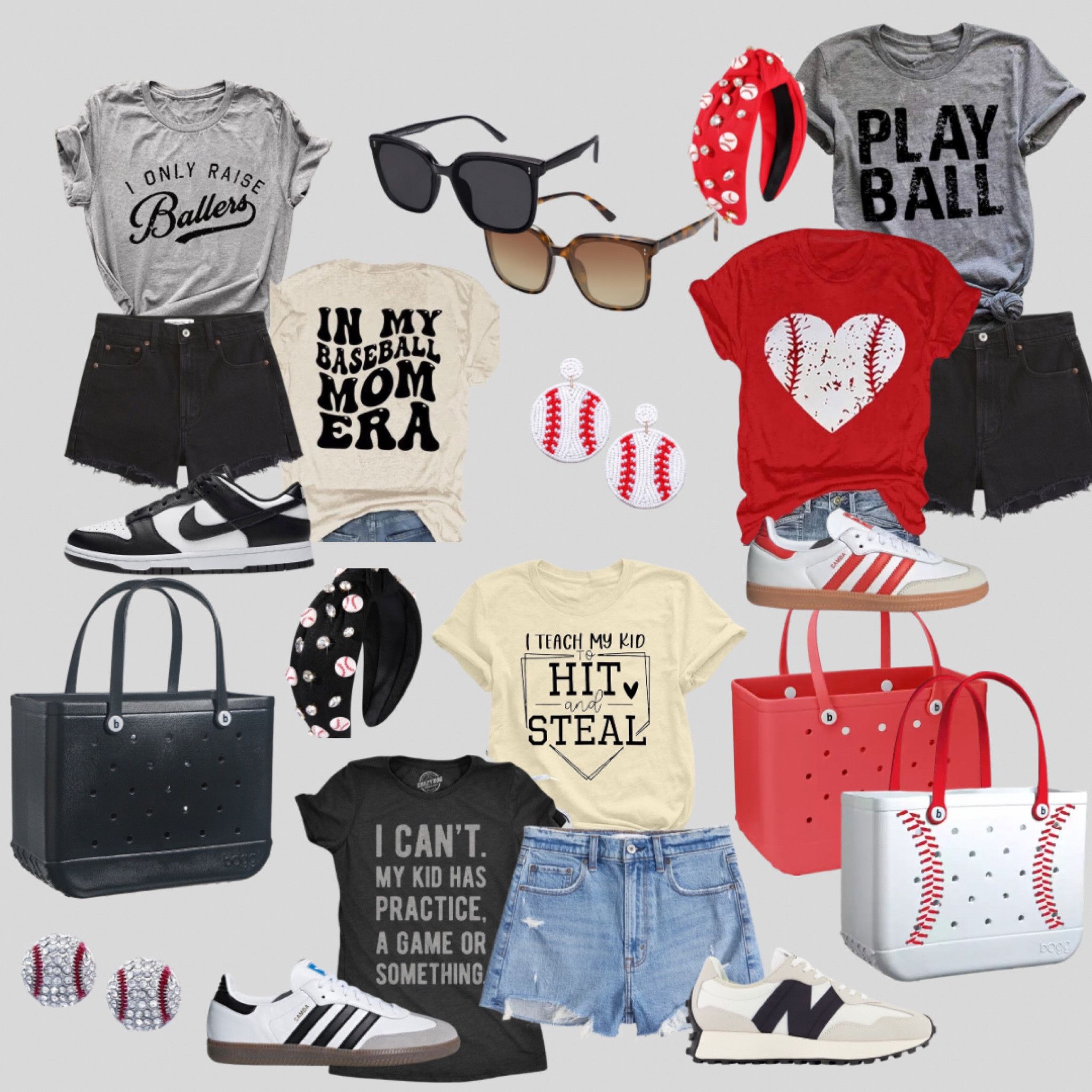 For all my Baseball Moms! 
Mama, sports, weekend outfit, tournament, kids, comfortable, Bogg bag, sneakers, t shirt, denim shorts, cutoffs 

#LTKover40 #LTKfindsunder50 #LTKSeasonal
