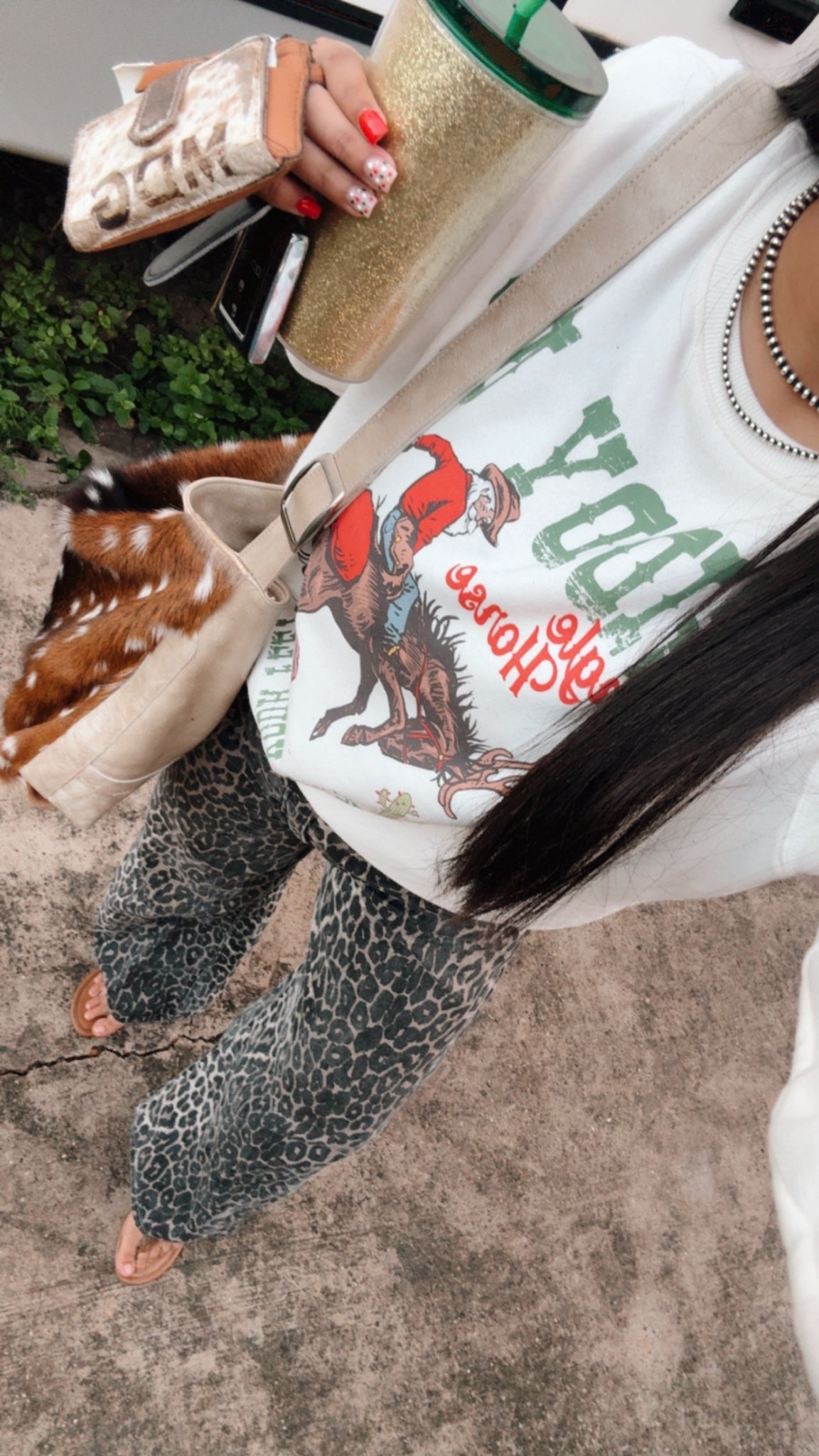 My leopard pants 

#LTKootd #LTKHoliday #LTKFindsUnder50