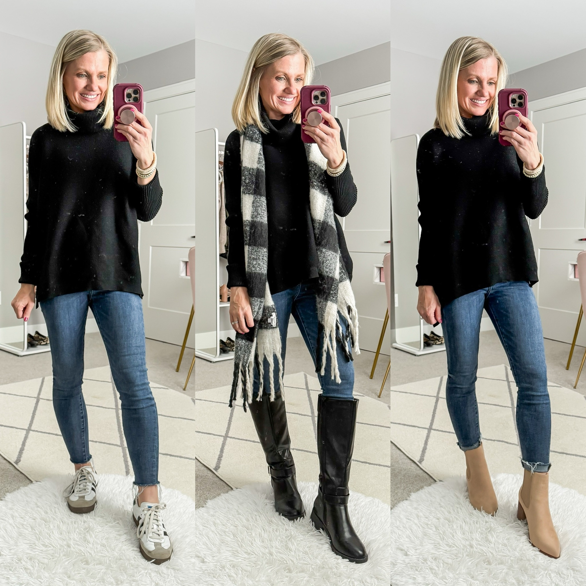 Winter mom capsule wardrobe outfits! More sizing and styling details can be found at thriftywifehappylife.com! 

#LTKFindsUnder100 #LTKStyleTip #LTKSeasonal