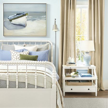 Ballard Designs bedroom favorite furniture Spool bed and storage de table nightstand artwork pillows 

#LTKStyleTip #LTKHome