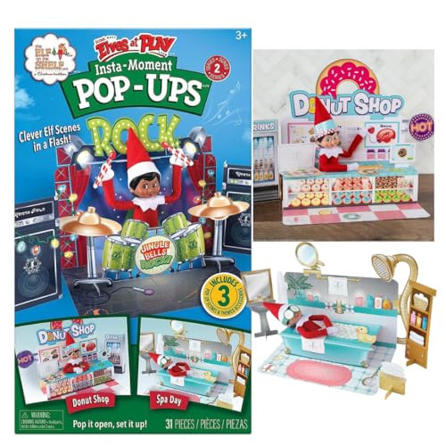 The Elf on the Shelf Insta-Moment Pop-Ups-Includes 3 Fun backdrops and pop Out Accessories for Easy Scenes! | Amazon (US)