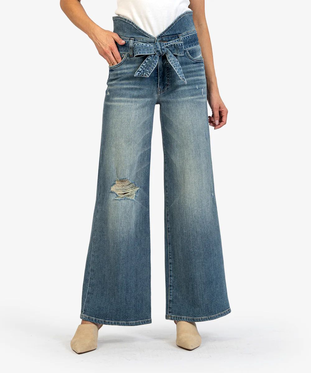 Jean High Rise Fab Ab Wide Leg (Revelatory Wash) - Kut from the Kloth | Kut From Kloth