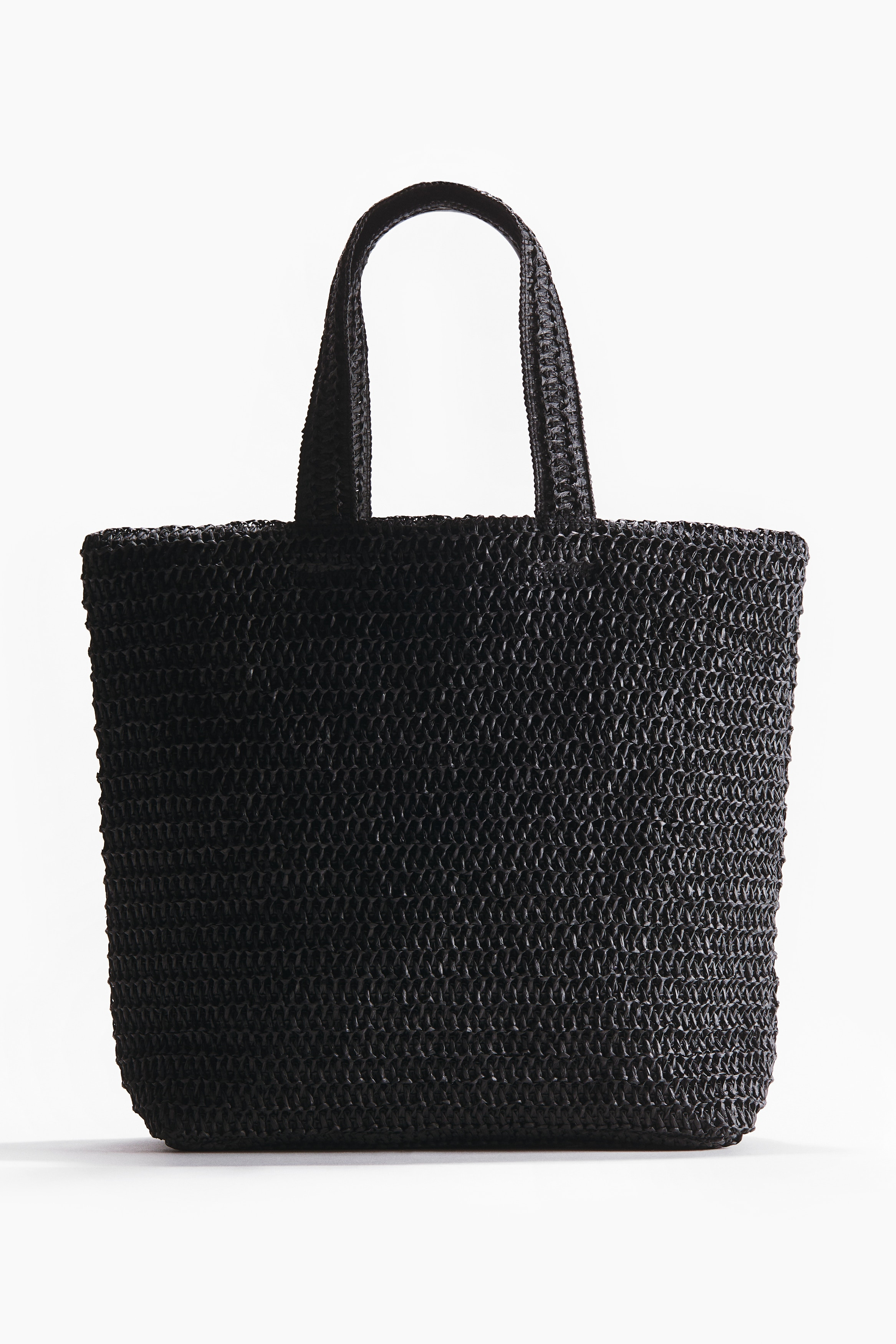 H & M - Straw Tote Bag - Black | H&M (US + CA)