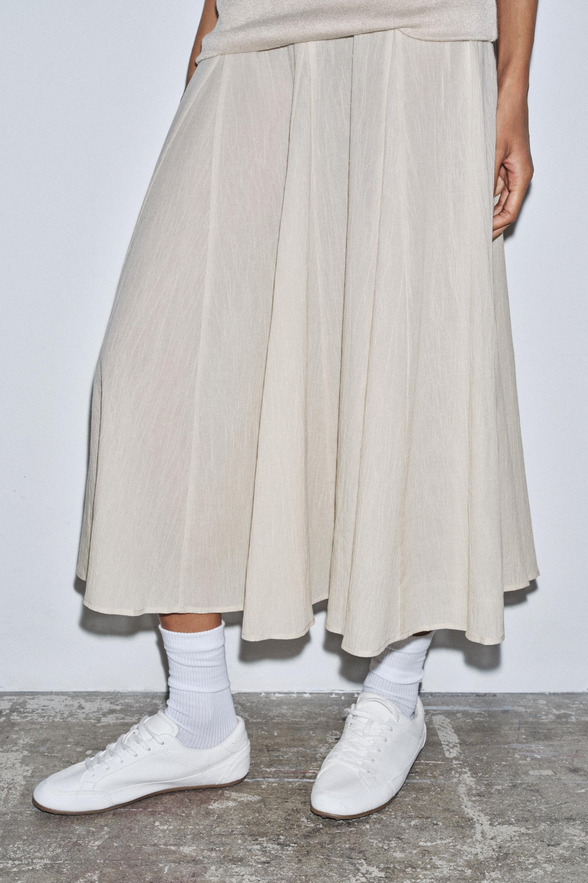 SOFT CONTRAST SKIRT | Zara US