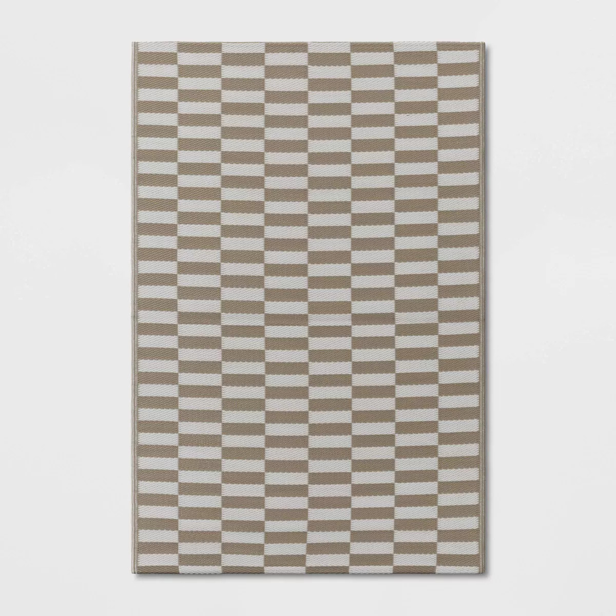 Broken Stripe Ancient Stone Rectangular Loomed Indoor Outdoor Accent Rug Tan - Room Essentials™ | Target