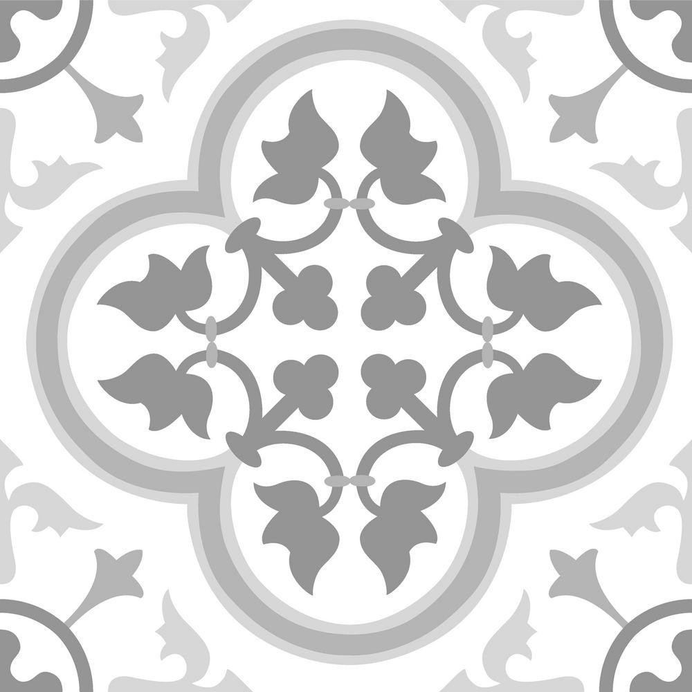 FloorPops 6 in. W x 6 in. L Grey Remy Peel and Stick Vinyl Tiles Sample (Covers 0.25 sq. ft.) | The Home Depot