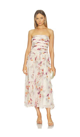 Iris Bouquet Galya Dress in Oatmilk Multi | Revolve Clothing (Global)