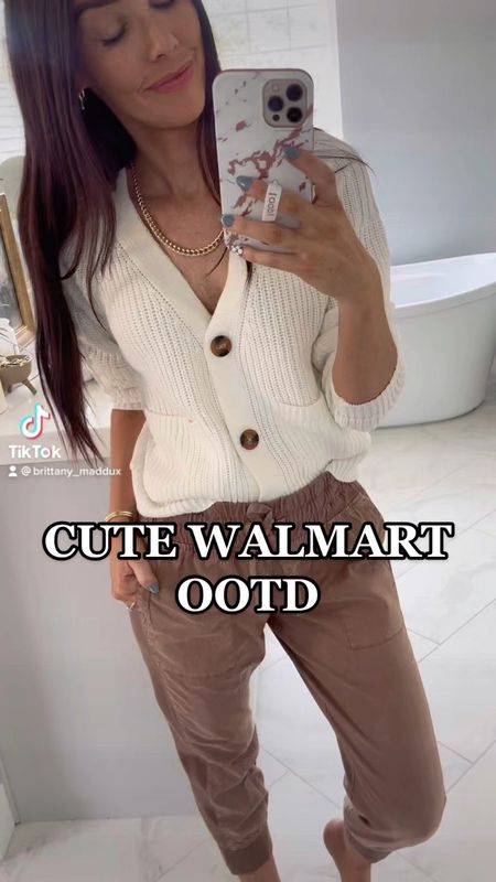 Walmart outfit, ootd, casual fall outfits, button up cardigan sweater, walmart fall fashion, walmart finds, jogger outfits, how to style joggers

#LTKstyletip #LTKunder50 #LTKSeasonal