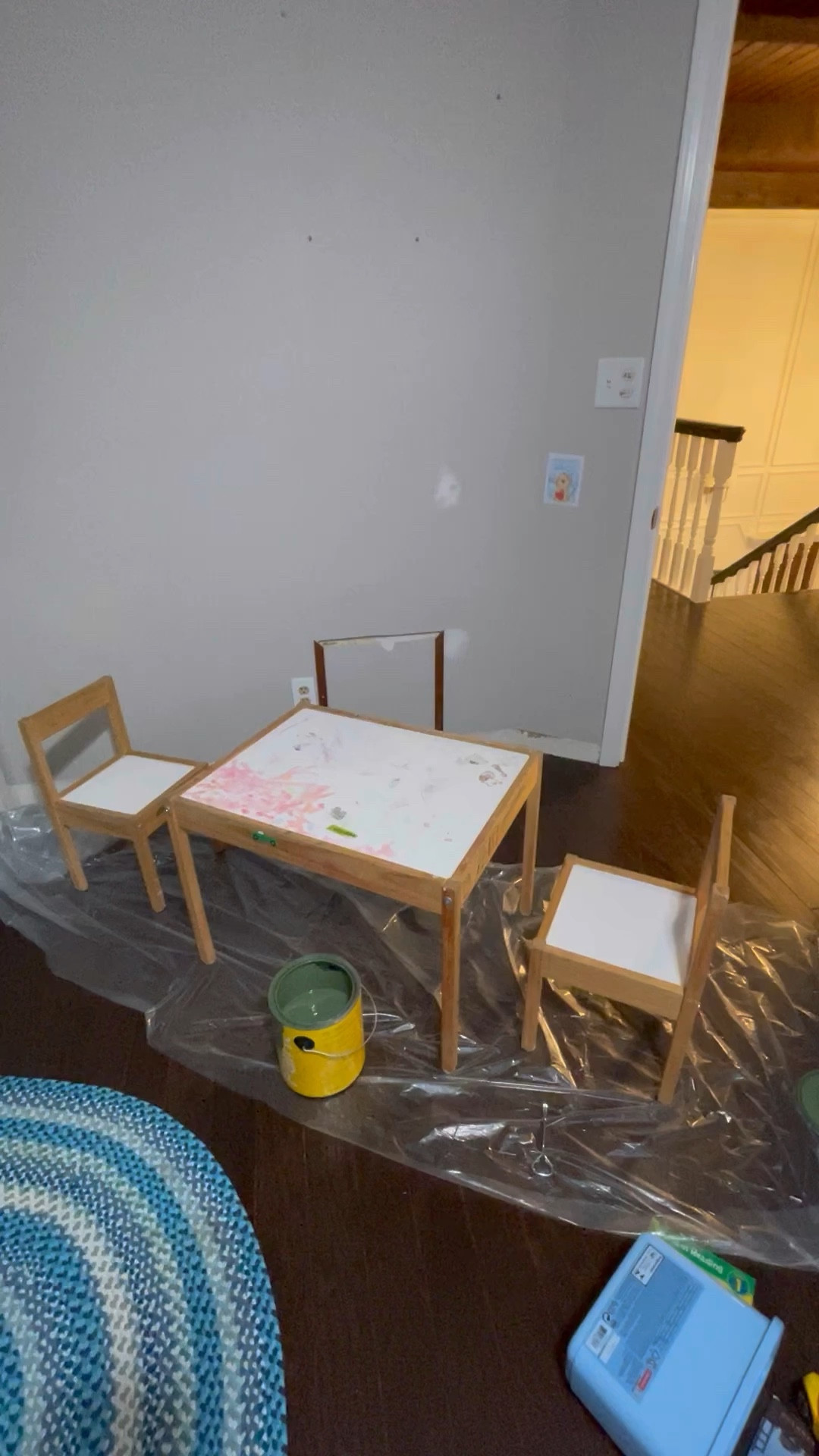 Took an old kid’s table and gave it a much needed refresh!