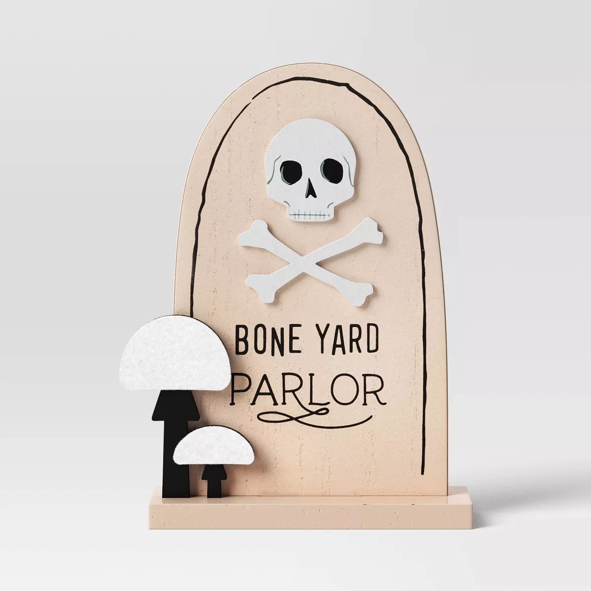 7" Boneyard Tombstone Wood with Felt Halloween Decorative Object - Hyde & EEK! Boutique™ | Target