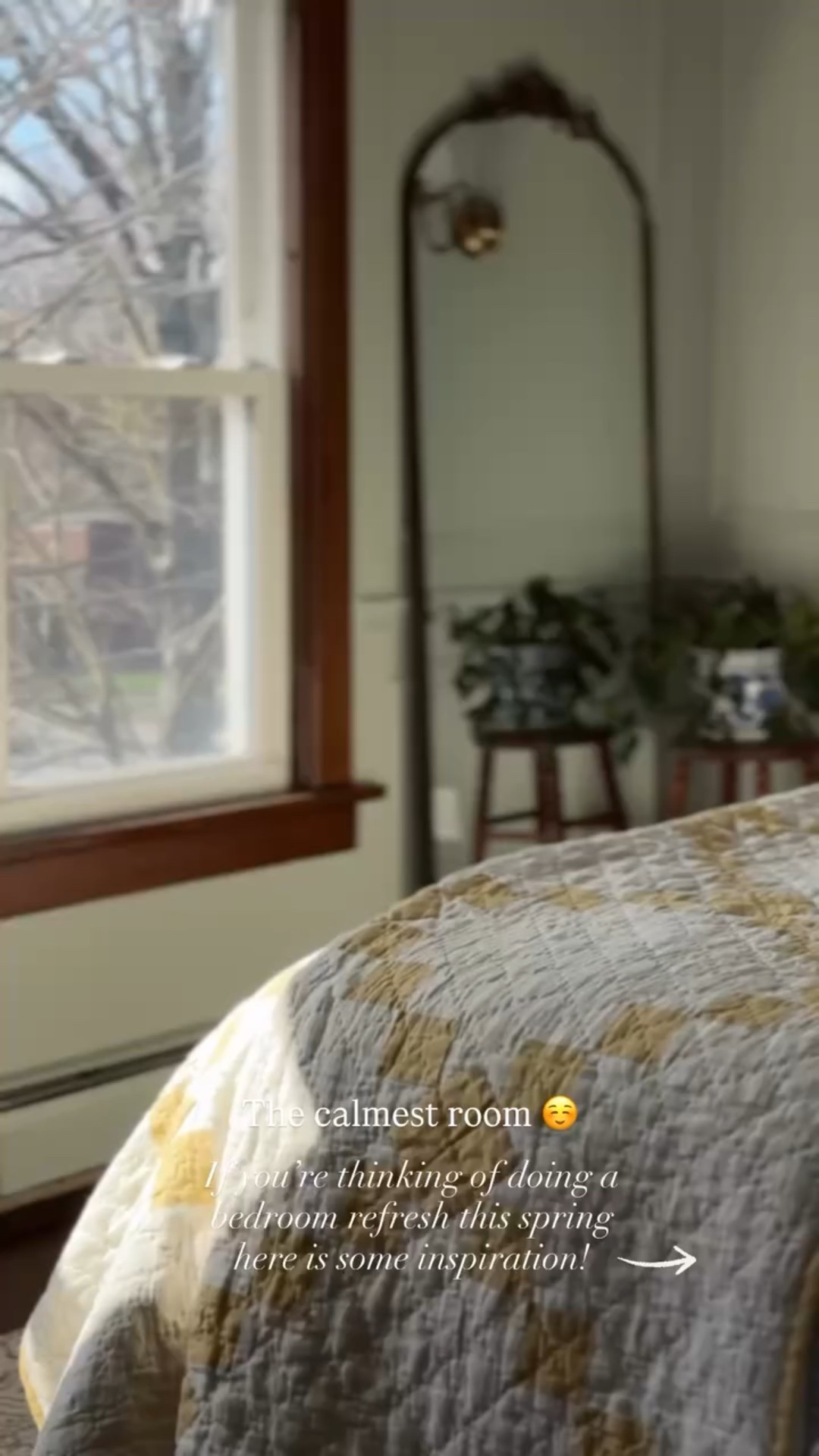 If you’re thinking of doing a bedroom refresh this spring here is some inspiration! The calmest room ☺️