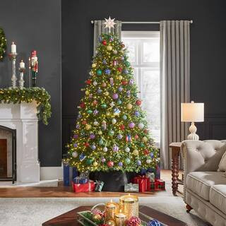 7.5 ft. Pre-Lit LED Elegant Grand Fir Artificial Christmas Tree | The Home Depot