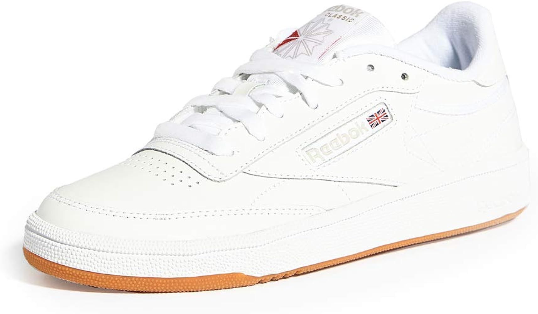 Reebok Women Club C 85 Sneaker, White/Light Grey/Gum, 6.5 | Amazon (US)