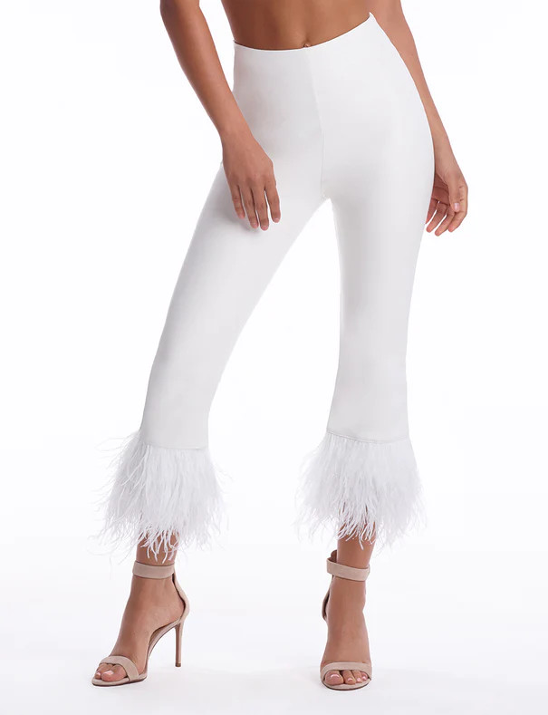 Faux Leather Feather Crop Flare | Commando®