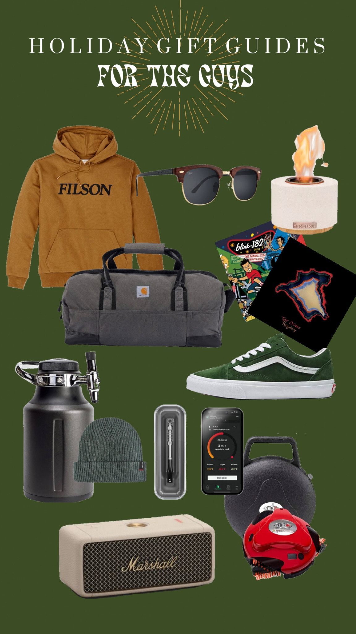 Men’s Gift Guide 🎁

a lot of these are things my husband owns and loves - Shady Rays are his favorite sunglasses. Filson hoodies are sooo heavy and warm, he uses it as a coat most days. And then things like records or beanies are always an easy go-to. 

#LTKGiftGuide #LTKHoliday #LTKmens