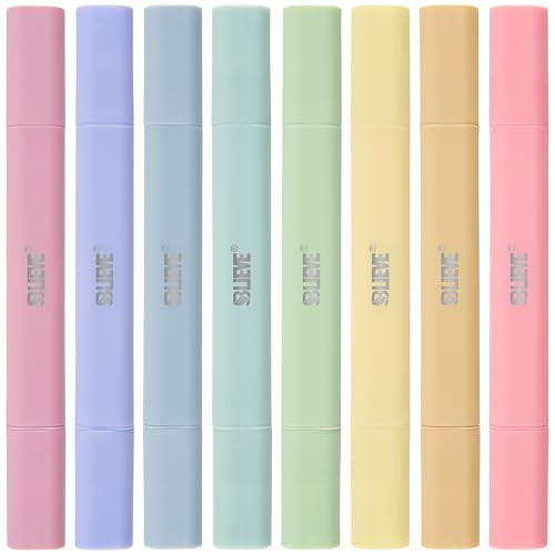 BLIEVE- Aesthetic Bible Highlighters No Bleed Through Assorted Colors, Cute Highlighter Dual Tip For Journaling Supplies And Accessories, Bible Highlighters And Pens No Bleed (CANDY) | Amazon (US)