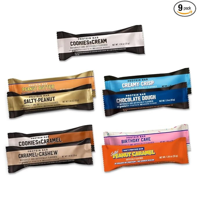 𝐁𝐚𝐫𝐞𝐛𝐞𝐥𝐥 Protein Bar Variety | 9 count | Cookies & Cream, Creamy Crisp, C... | Amazon (US)