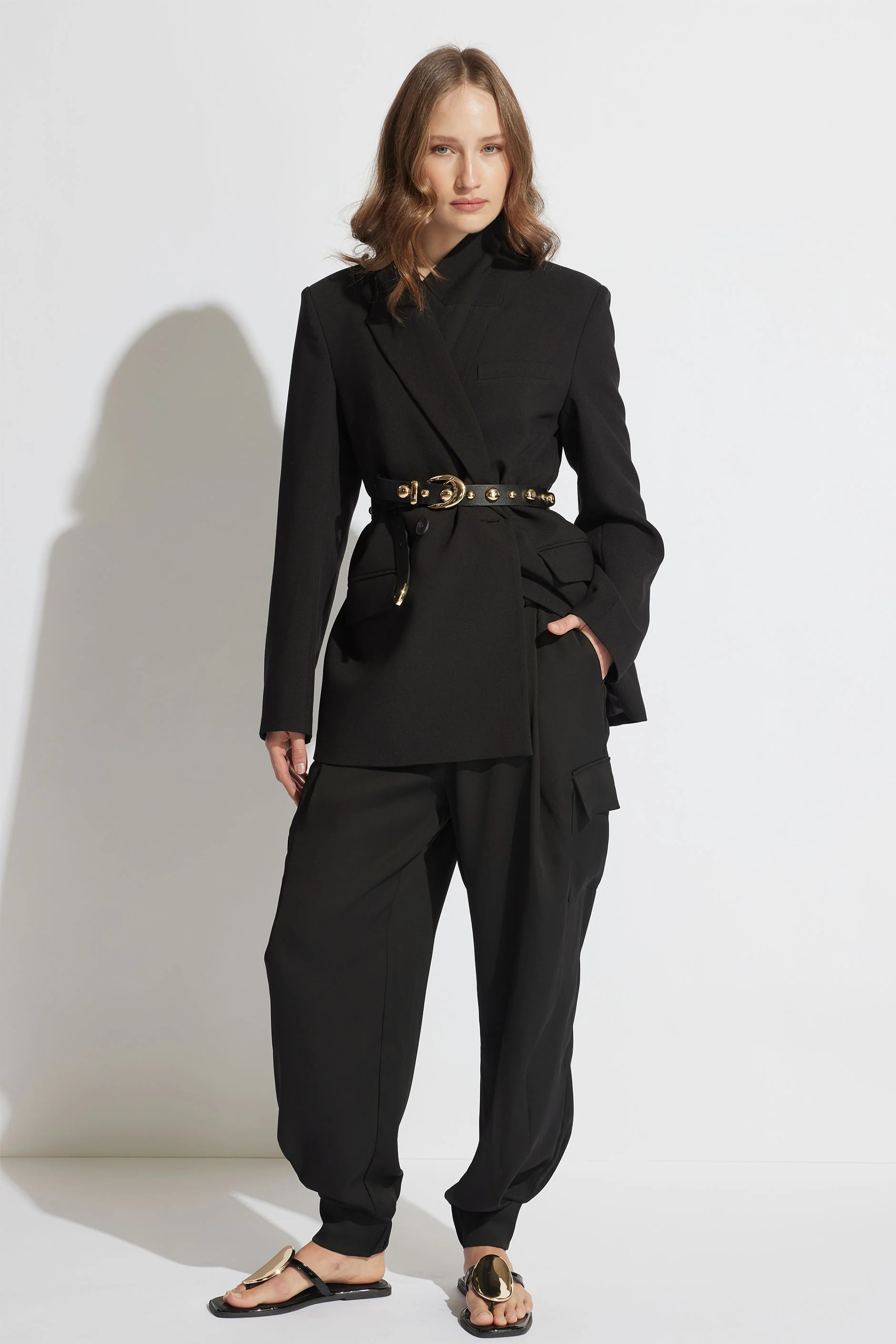 Jacqui Satin Jogger - Black | DECJUBA | DECJUBA