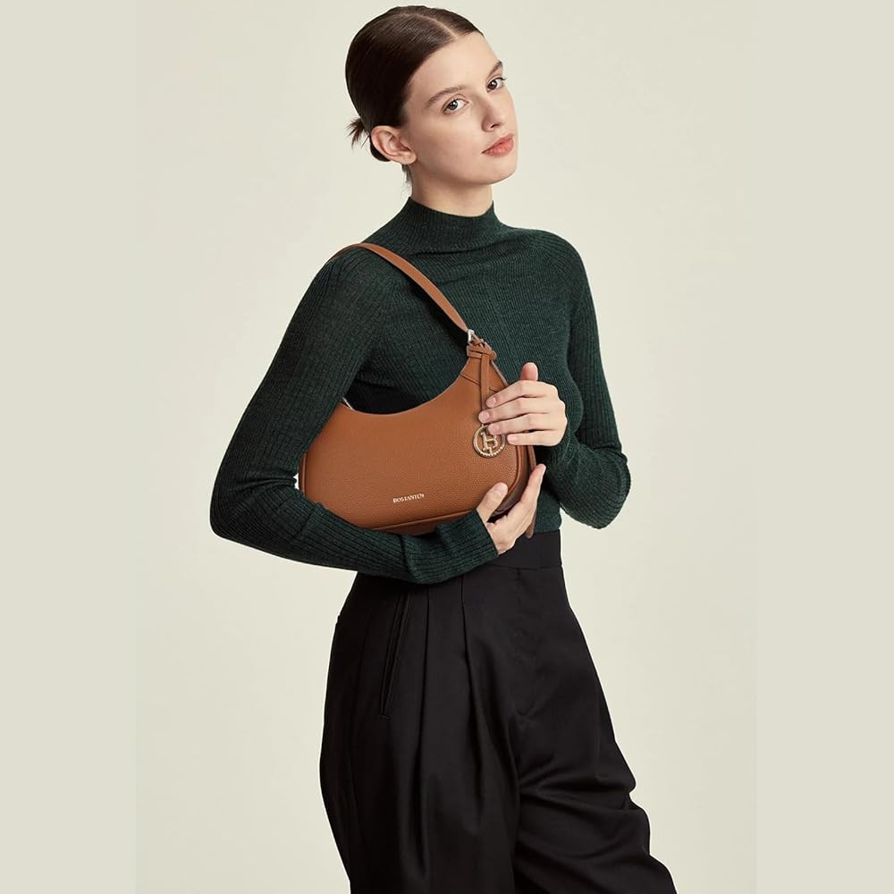 BOSTANTEN Small Purses for Women Trendy Cresent Shoulder Bag Hobo Handbags | Amazon (US)