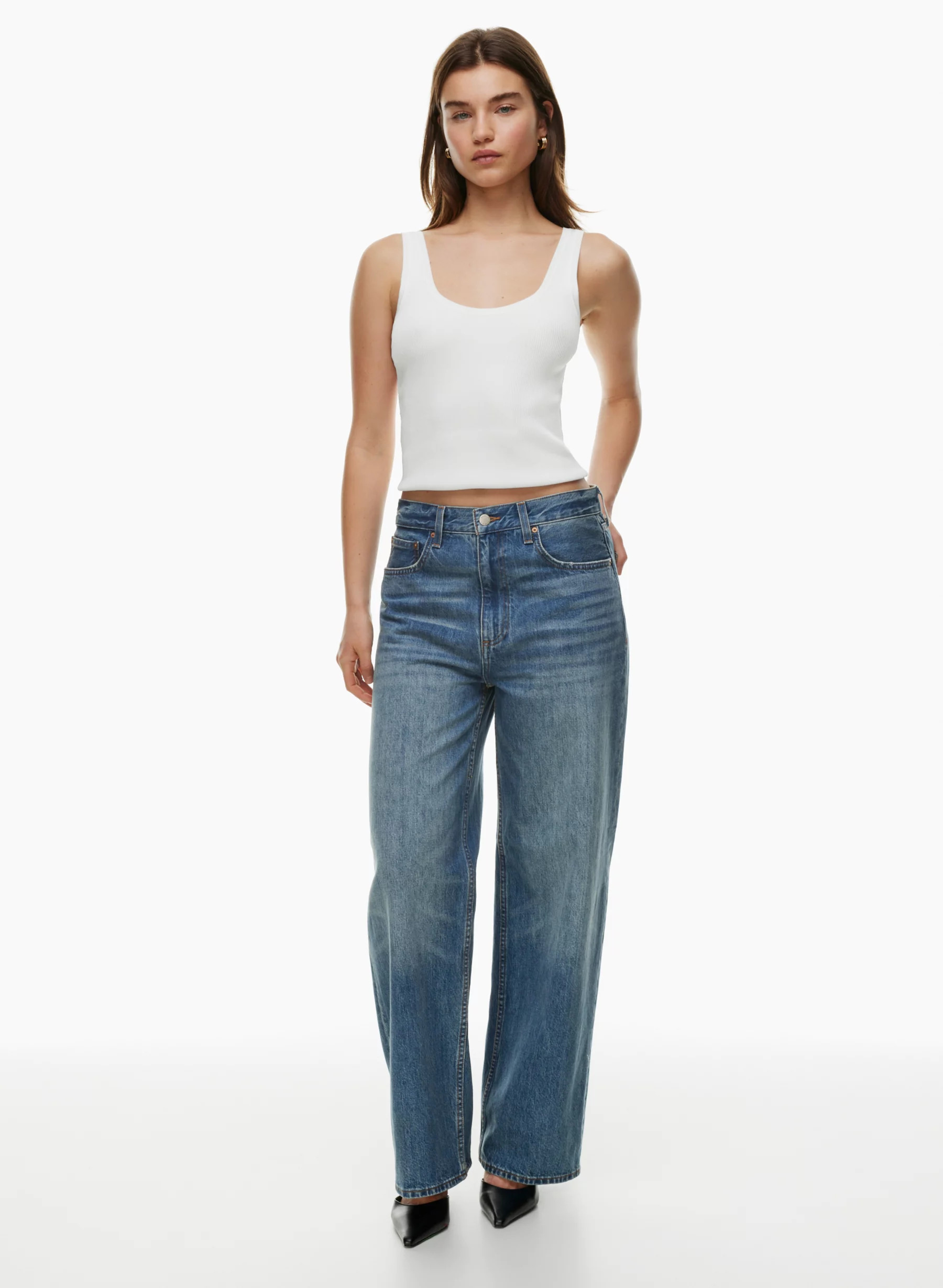 THE '90S LO-RISE BAGGY WIDE JEAN | Aritzia
