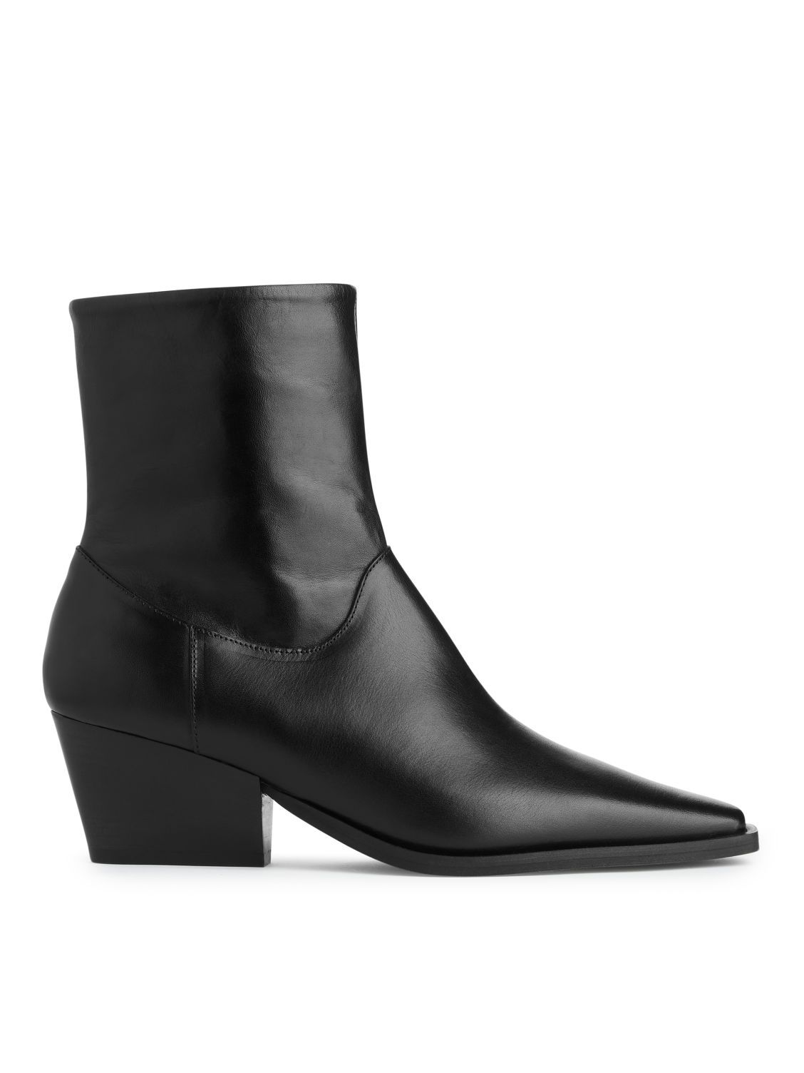 Cowboy Leather Boots - Black | ARKET (US&UK)