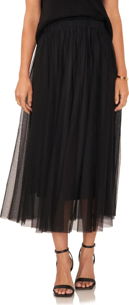 Vince Camuto Pleated Mesh Midi Skirt | Nordstrom | Nordstrom