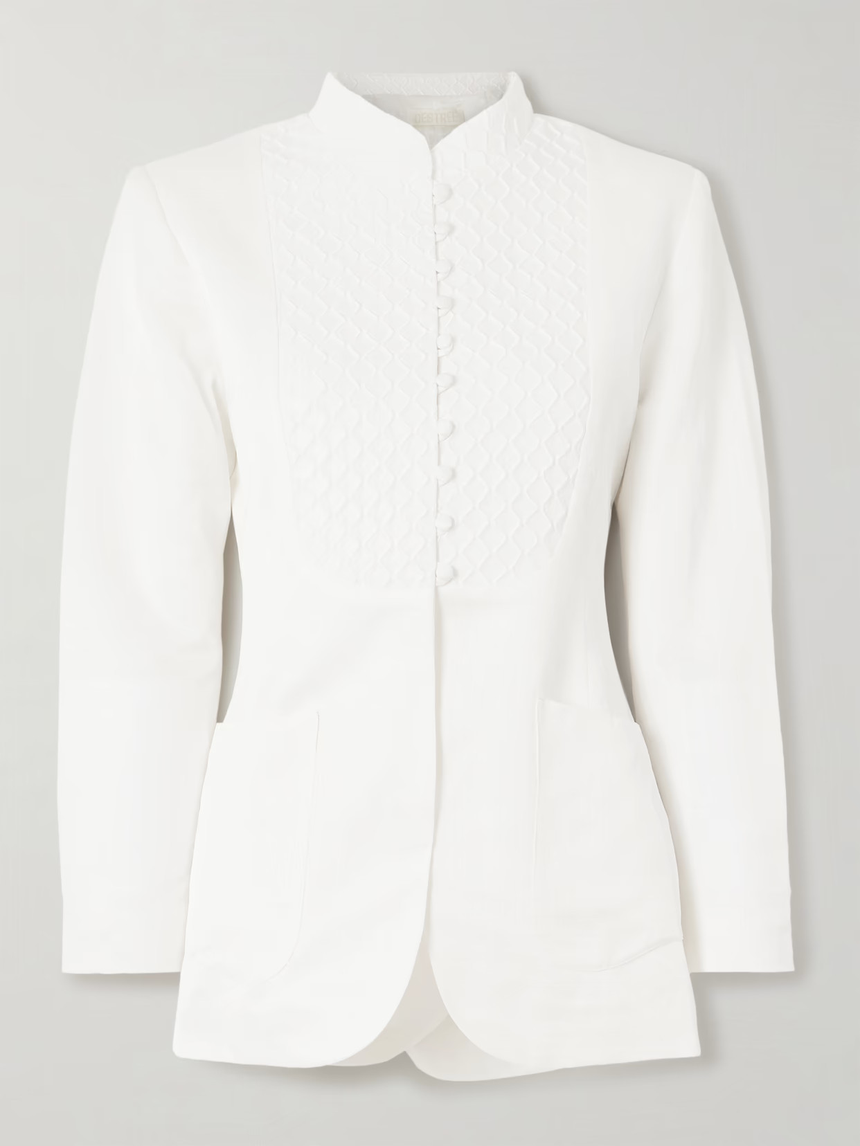 DESTREE - Jenny Textured-satin Jacket - White | NET-A-PORTER (US)
