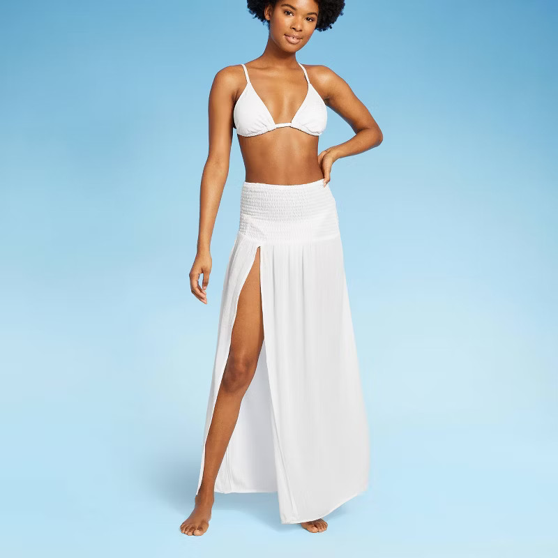 Women's Smocked High Slit Convertible Cover Up Dress - Wild Fable™ | Target