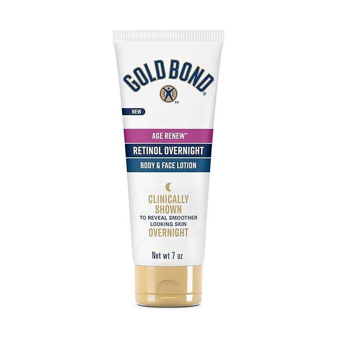 Gold Bond Age Renew Retinol Overnight Body & Face Lotion, With Retinol & Peptide Complex, 7 oz. | Amazon (US)