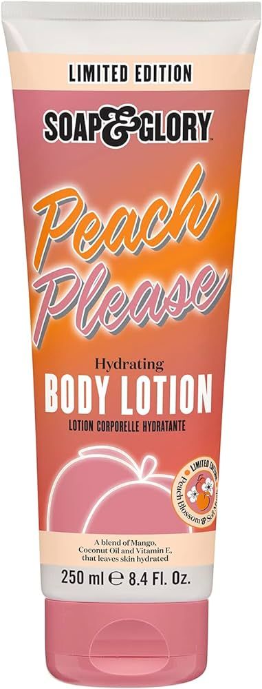 Soap & Glory Peach Please Body Lotion for Women - Vitamin E, Shea Butter, Coconut & Sweet Almond ... | Amazon (US)