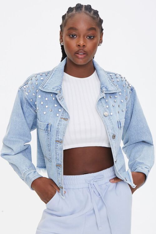 Faux Gem Denim Jacket | Forever 21 (US)