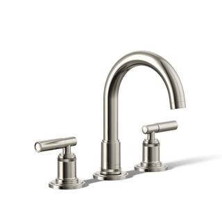 KOHLER Torrington 8 in. Widespread Double Handle Bathroom Faucet in Vibrant Polished Nickel R3447... | The Home Depot