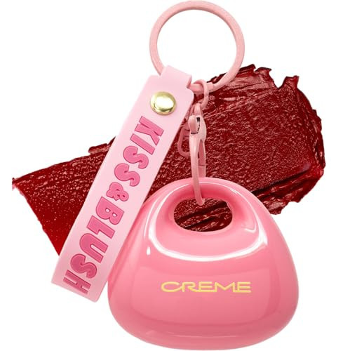 The Crème Shop Kiss & Blush Tinted Lip Balm & Blush, Korean Makeup for Lips & Cheeks, Cute Charm Key Chain, Hydrating, Long Lasting Tint, Aloe, Squalane (Cherry Squeeze) | Amazon (US)
