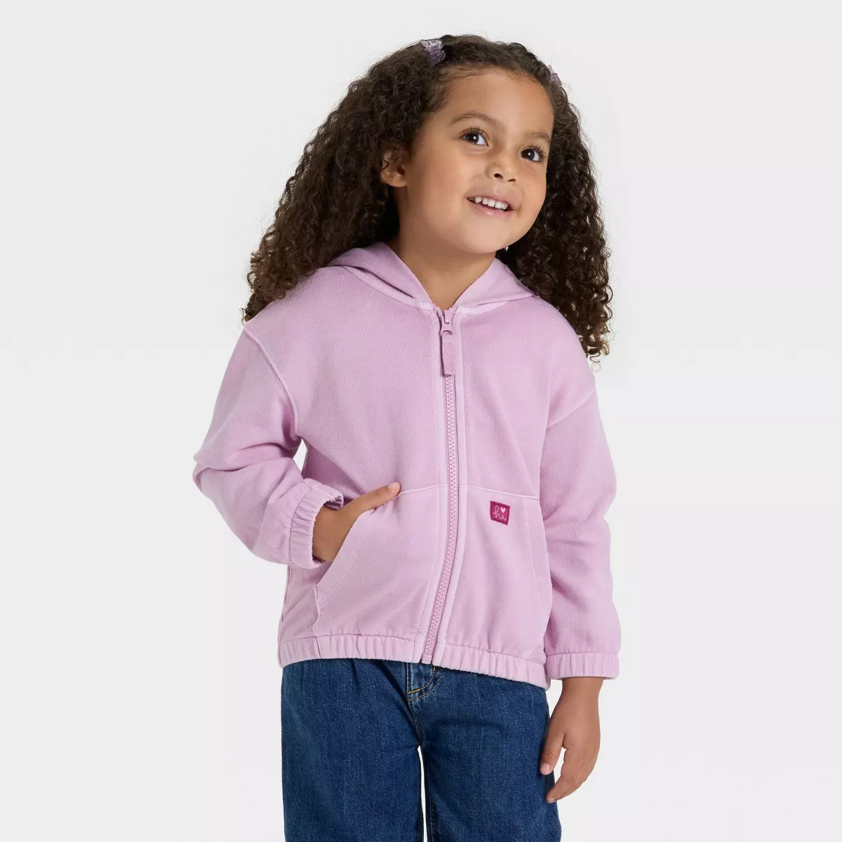Toddler Girls' Zip-Up French Terry Hoodie - Cat & Jack™ | Target
