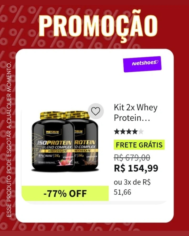 Kit 2x Whey Protein Isolado Iso Blend complex 2kg- Pretorian

#LTKbrasil #LTKpromo #LTKfitness