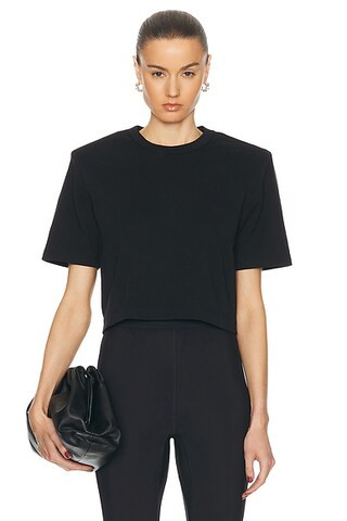 Crop Shoulder Pad Top | FWRD 