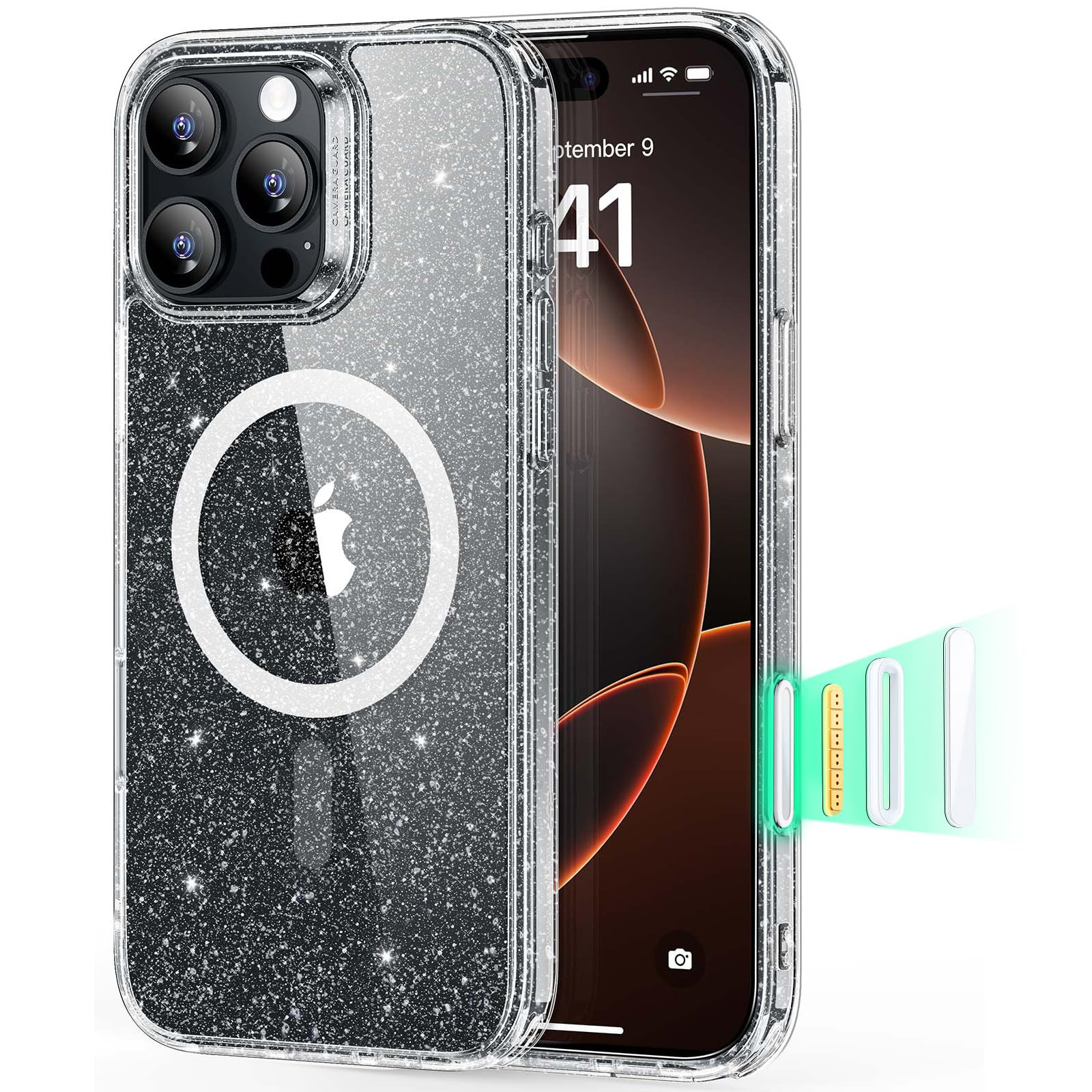 ESR for iPhone 16 Pro Case, Compatible with MagSafe, Shockproof Military-Grade Protection, Magnet... | Amazon (US)