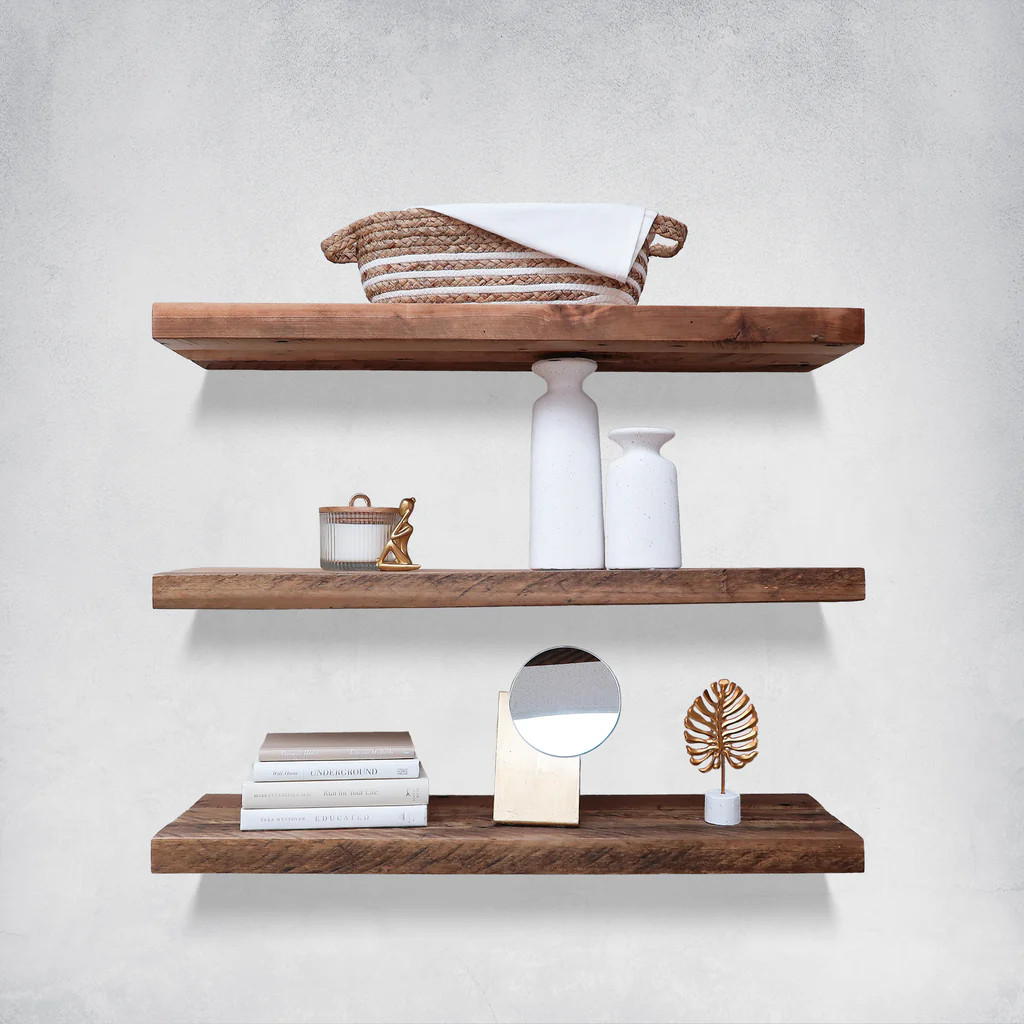 RECLAIMED WOOD FLOATING SHELVES | Urbandi