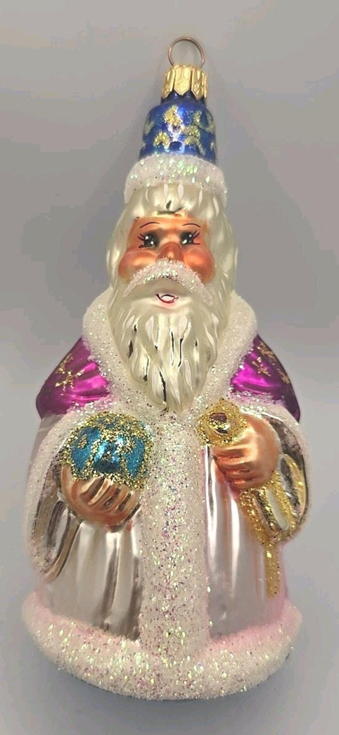 Vtg Christopher Radko Santa Blown Glass Christmas Ornament U313 Ah - Etsy | Etsy (US)