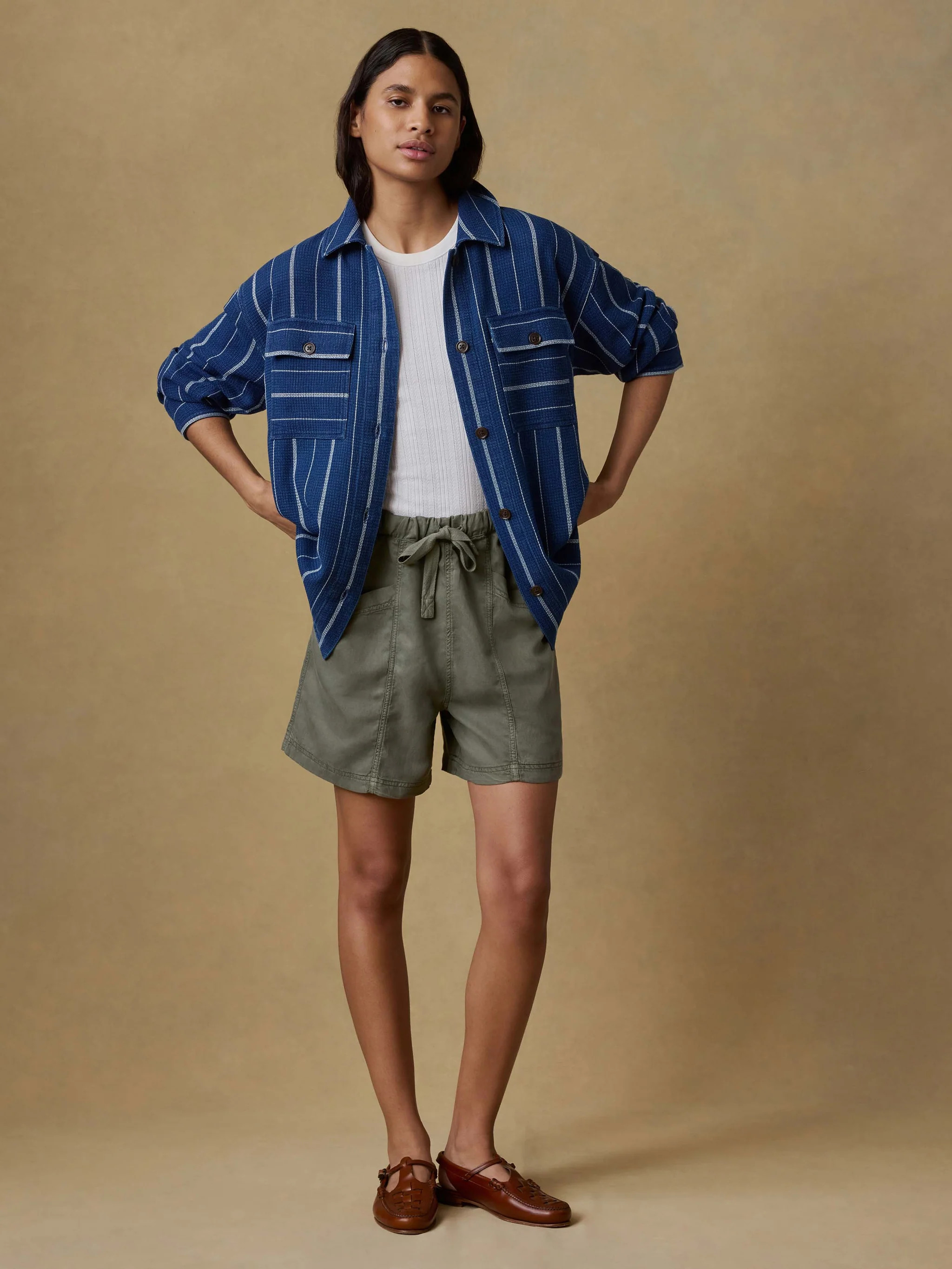 Topanga Drape Short - Thyme | Faherty