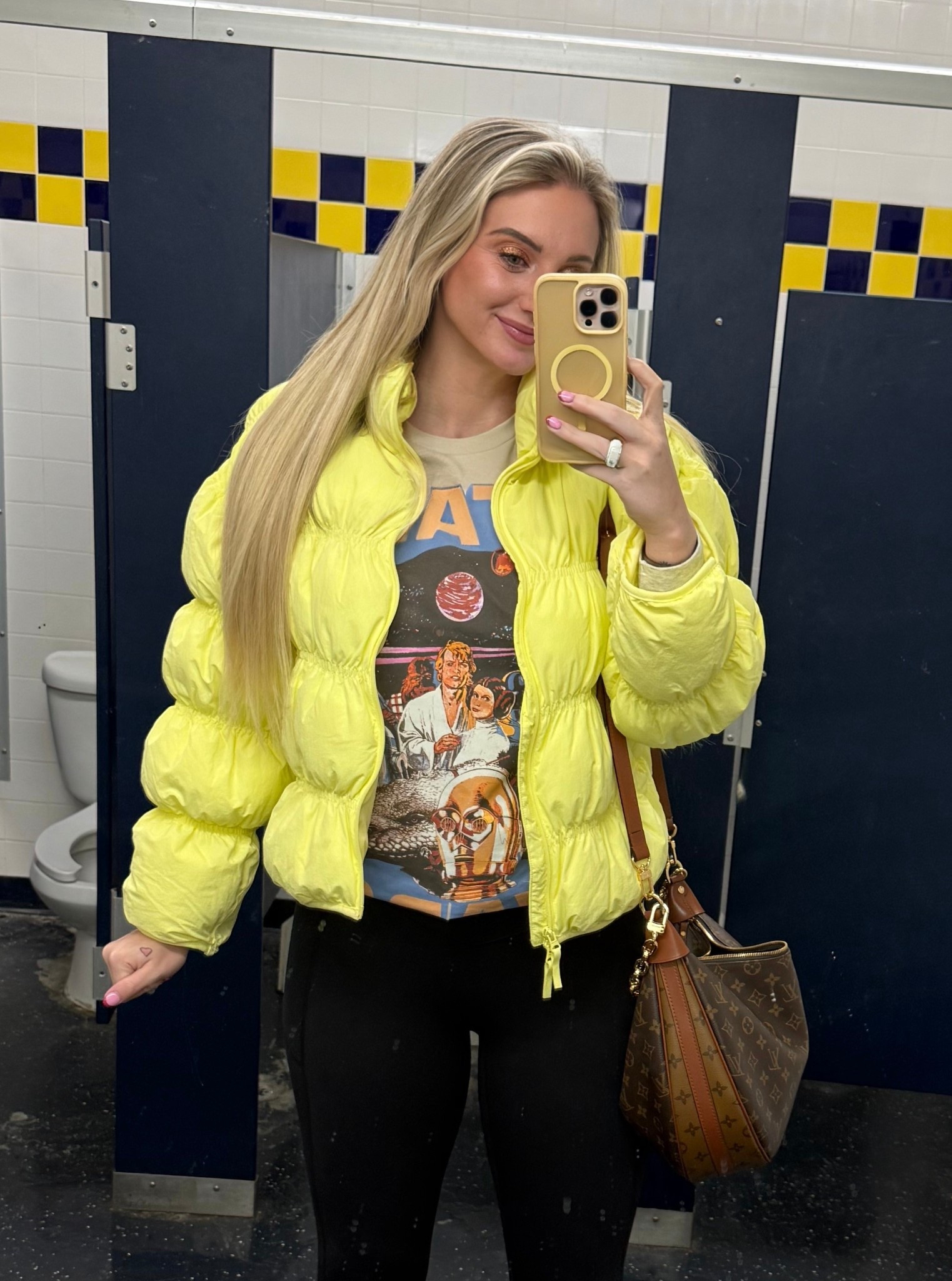 Threw together a look for a high school basketball game 🤩💙💛

#LTKTall #LTKootd