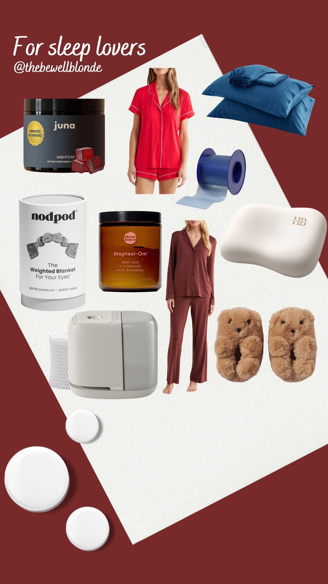 Sleep
Pajamas
Pillow
Slippers
Skims


#LTKFindsUnder50 #LTKSaleAlert #LTKGiftGuide