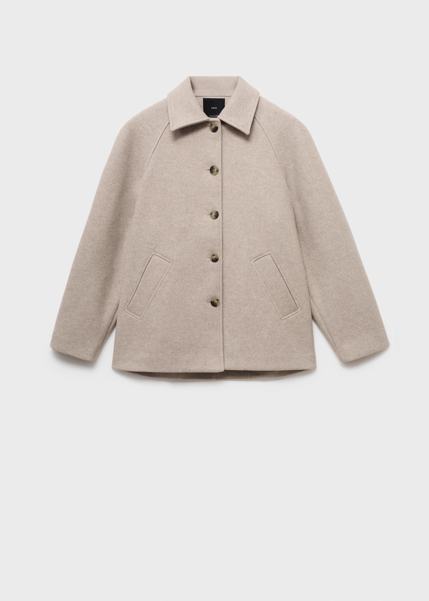 Short coat with notched lapel collar | MANGO (UK)