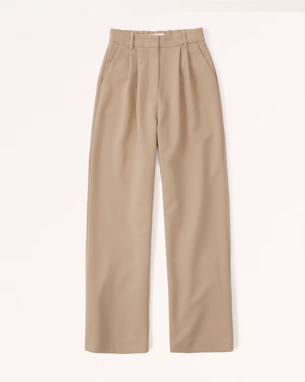 Women's Tailored Wide Leg Pants | Women's Clearance | Abercrombie.com | Abercrombie & Fitch (US)