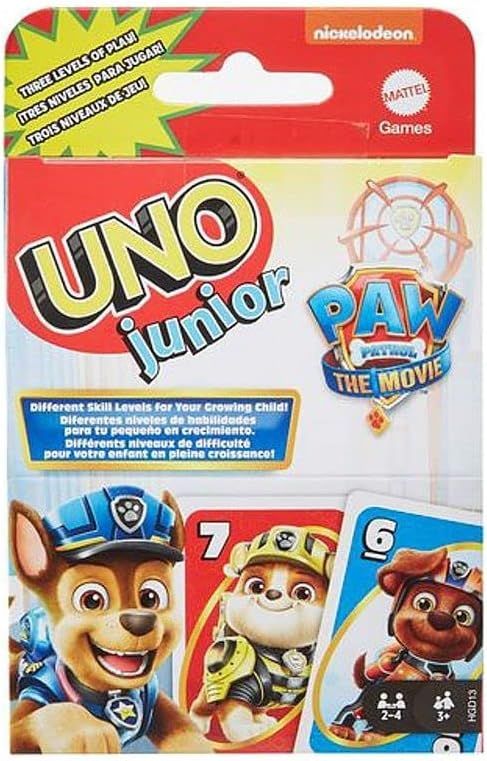 Mattel Games UNO Junior PAW Patrol Card Game with 56 Cards 2-4 Players, Gift for Kids 3 Years Old... | Amazon (US)